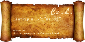 Csernyus László névjegykártya