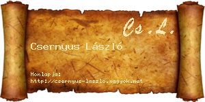 Csernyus László névjegykártya