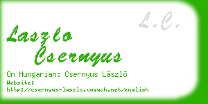 laszlo csernyus business card